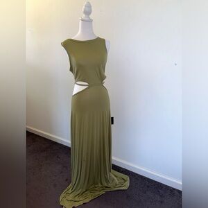 Lulus Olive Green Cutout Maxi Dress